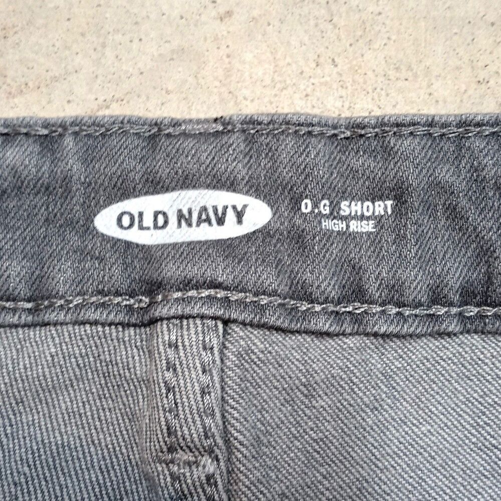 Old Navy O.G. Shorts Womens 6 Gray High Rise Distressed Cutoff Jean Jort Stretch - Picture 7 of 10